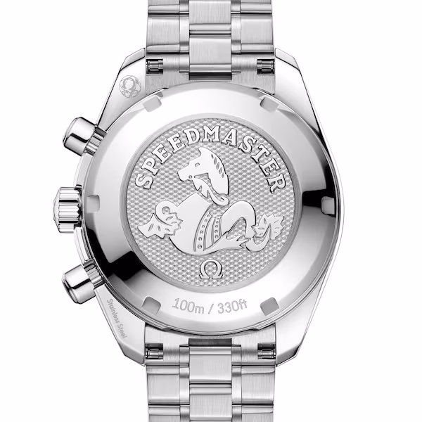 Omega Speedmaster 38mm Ladies Ice Blue dial Diamond Set Bezel Watch For Sale