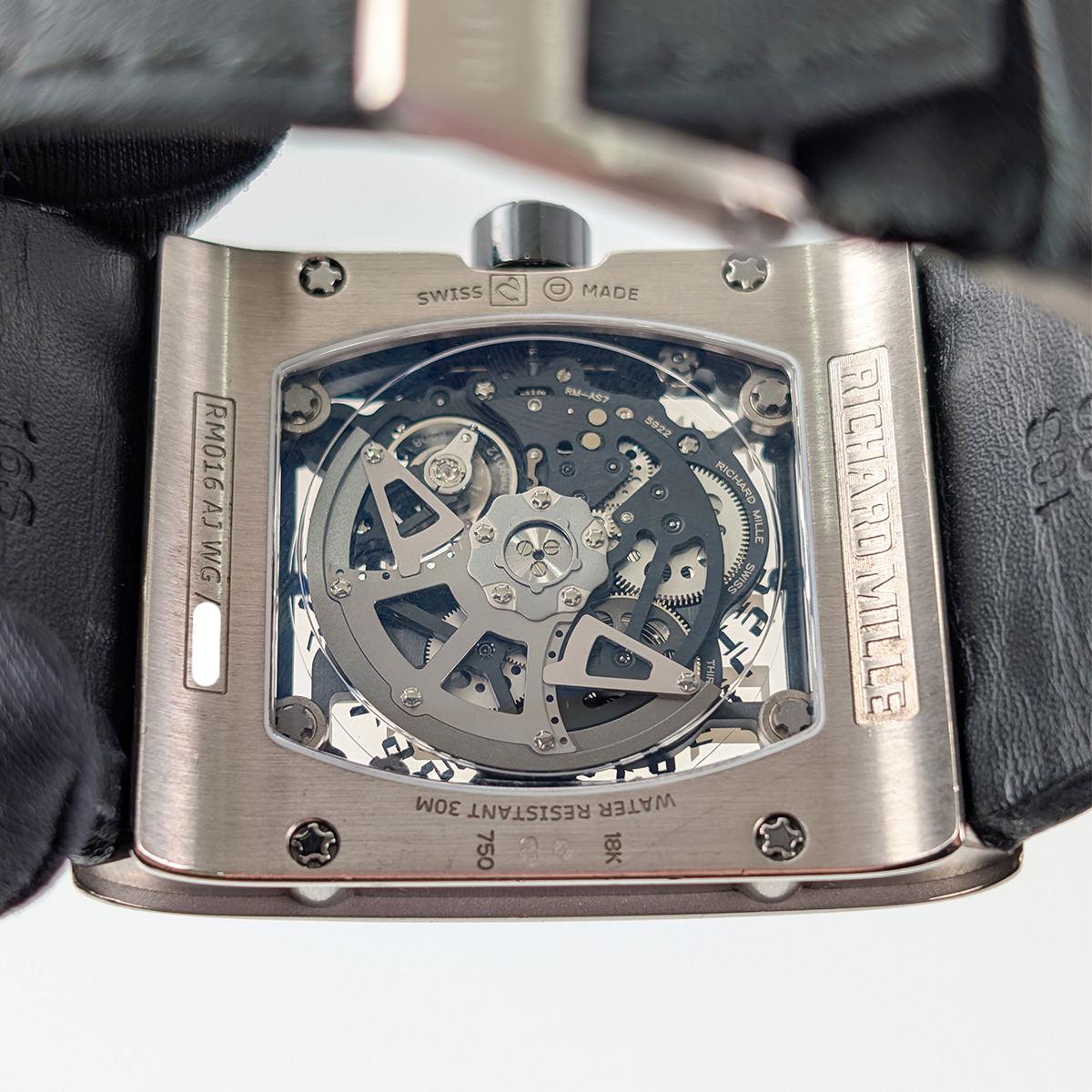 Richard Mille RM016 Ultra Flat with Full Diamond Case White Gold For Sale